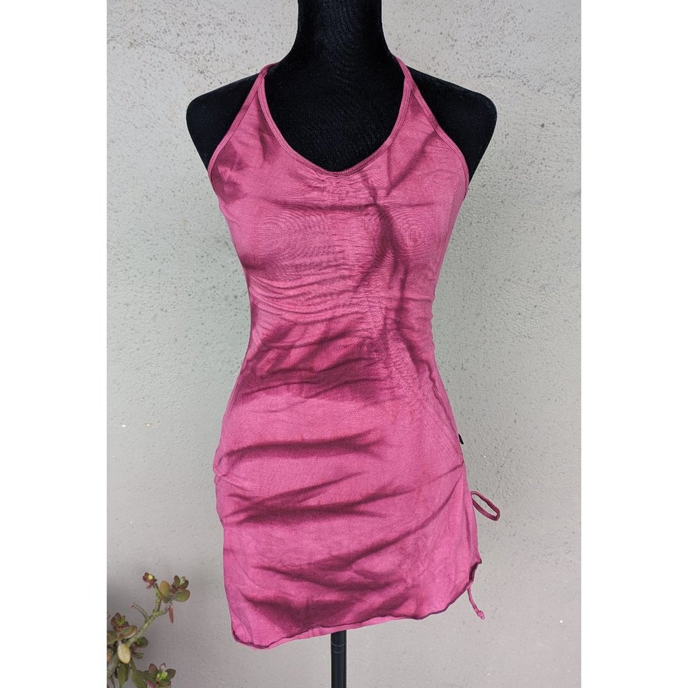 💜NWT Raspberry Buddhaful Asymmetrical Ruched Tank Top - Picture 1 of 16